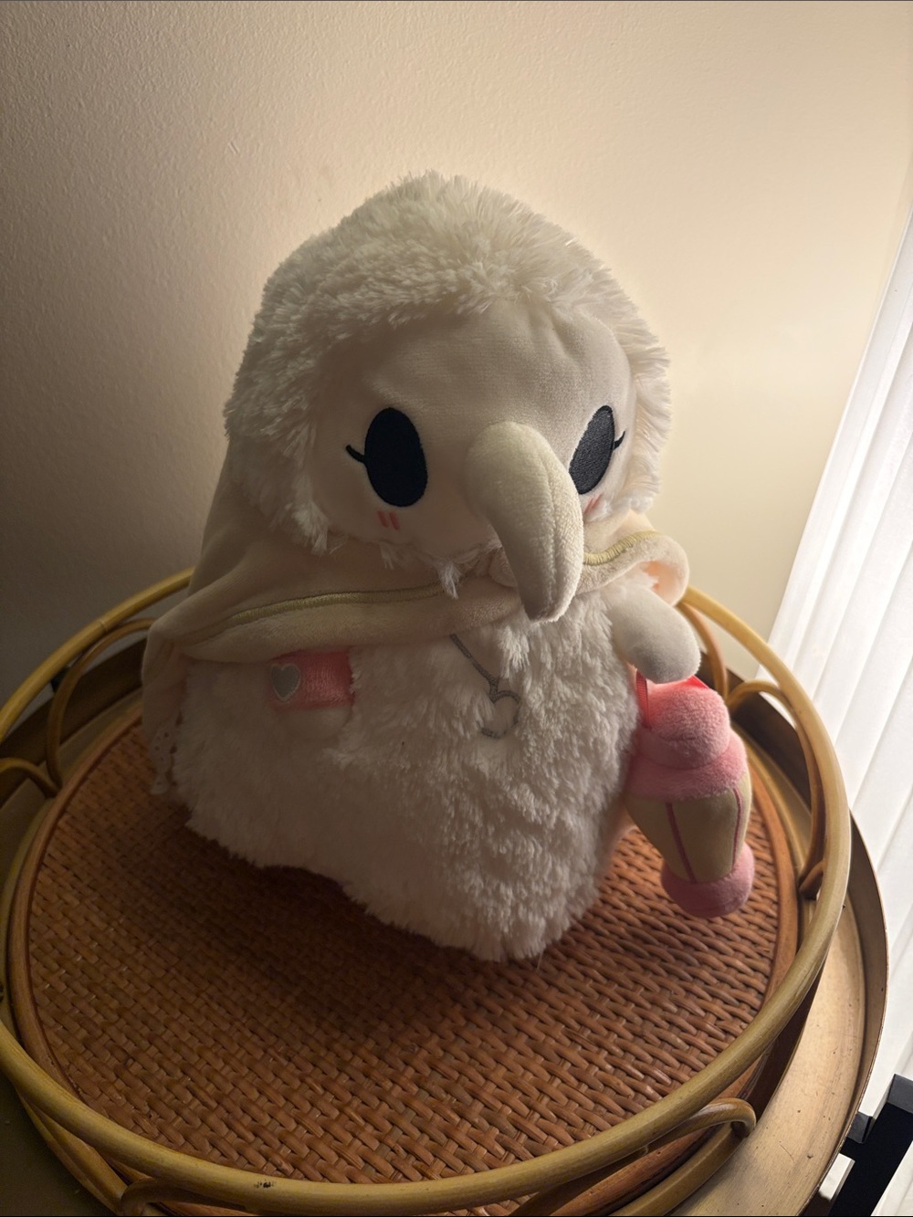 Plush White and Pink plague nurse Toy for adults